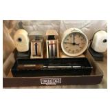 LETTER OPENER, CLOCKS, SCALE & PENCIL