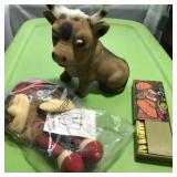 VINTAGE TOYS, FLOCKED BULL, BAGELFEST