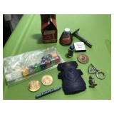 INK W/BOX, MEDALLIONS, PEWTER, RAZOR, ETC
