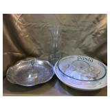 ALUMINUM TRAY, LG PASTA DISH, CHIPS & DIP DISH