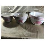 3 HOUSE OF LLOYD HEART MIXING BOWLS