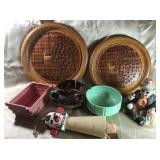 WICKER PEACOCK WALL HANGINGS, WINDCHIME