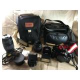 CANON EOS CAMERA, VIVITAR FLASH, HIGH RES
