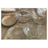 LG THUMBPRINT BOWL, 4 FLOWER PATTERN