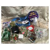 IRISH BEANIE BABY, BUTTONS, TOPS, COIN PURSE