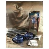 2 OUTDOOR LAMPS, COMPLETE W/STANDS & WICKS