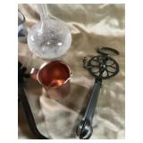 CRYSTAL GLASS DECANTER, DOVER EGG BEATER