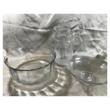 EAPG PITCHER, UNUSUAL FOOTED BOWL, & LG