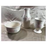 PFLATZGRAFF TEA ROSE MILK JUG, MUG, & BOWL