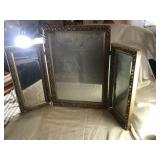 VERY OLD DRESSER MIRROR, ADJUSTBLE SIDES