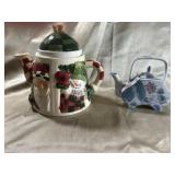 CHRISTMAS SANTA & SNOWMAN TEAPOT & SMALL