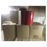 4 EMPTY NEW CLEAN PAINT CANS IN BOXES, GREAT