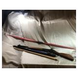 BEAR ARCHERY BOW, BB GUN, POOL CUE