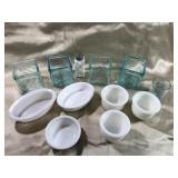 MILK GLASS & AQUA