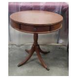 Vintage Side Table with Brass Claw Feet