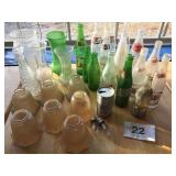 OLD POP BOTTLES, LIGHT GLOBES