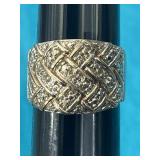 Sz.9 Sterling Silver Ring 8.60 Grams