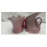 Niloak maroon swan vase and planter