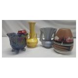 Niloak blue vase and more