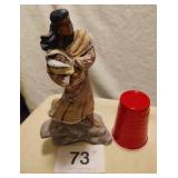 12" INDIAN WOMAN W/BABY, SLIGHT DAMAGE