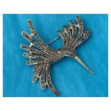 Sterling Silver Hummingbird Pin 11.31 Grams