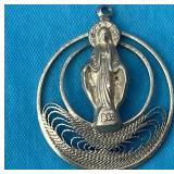 Sterling Silver Religious Pendant 1.83 Grams