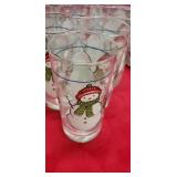 Set of 15 snowman glasses
