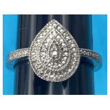Sz.7.5 Sterling Silver Ring 3.42 Grams