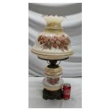 Floral Parlor Hurricane lamp.