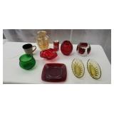 Glassware including Ruby Red