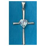 Sterling Silver Cross Pendant 1.93 Grams