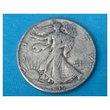 1945-D Walking Liberty Silver Half Dollar