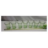 Green Depression Glassware Cups