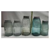Old Canning Jars with Zink Lids