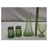 Green Depression Glassware