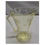 Yellow Depression Glassware Pitcher