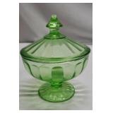 Green Depression Candy Dish