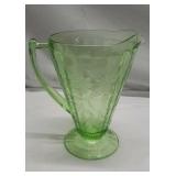 Green Depression Glassware Pitcher