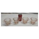 Pink Depression Glassware Sugar & Creamers