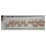 (12)Pink Depression Glassware
