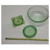 Green Depression Glassware