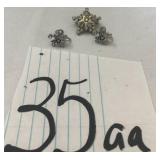 WOMENS EASTERN STAR BROOCH & EARRINGS