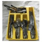TRAY OF FLATWARE