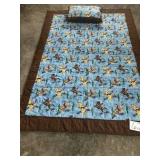 NEW HANDMADE COWBOY QUILT & PILLOW