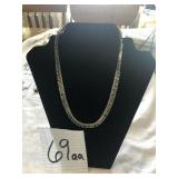 NECKLACE WITH PD STAMPED ON IT