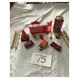 FIRE STATION & MISC TOYS