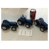 NEW HOLLAND TRACTORS, 1 METAL , 2 PLASTIC