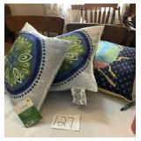 3 NEW OUTDOOR PILLOWS