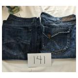 USED SILVER JEANS W34 L32 / PDDC 36 X 32 JEANS