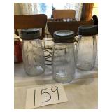 VINTAGE BALL JARS/WIRE CARRIER
